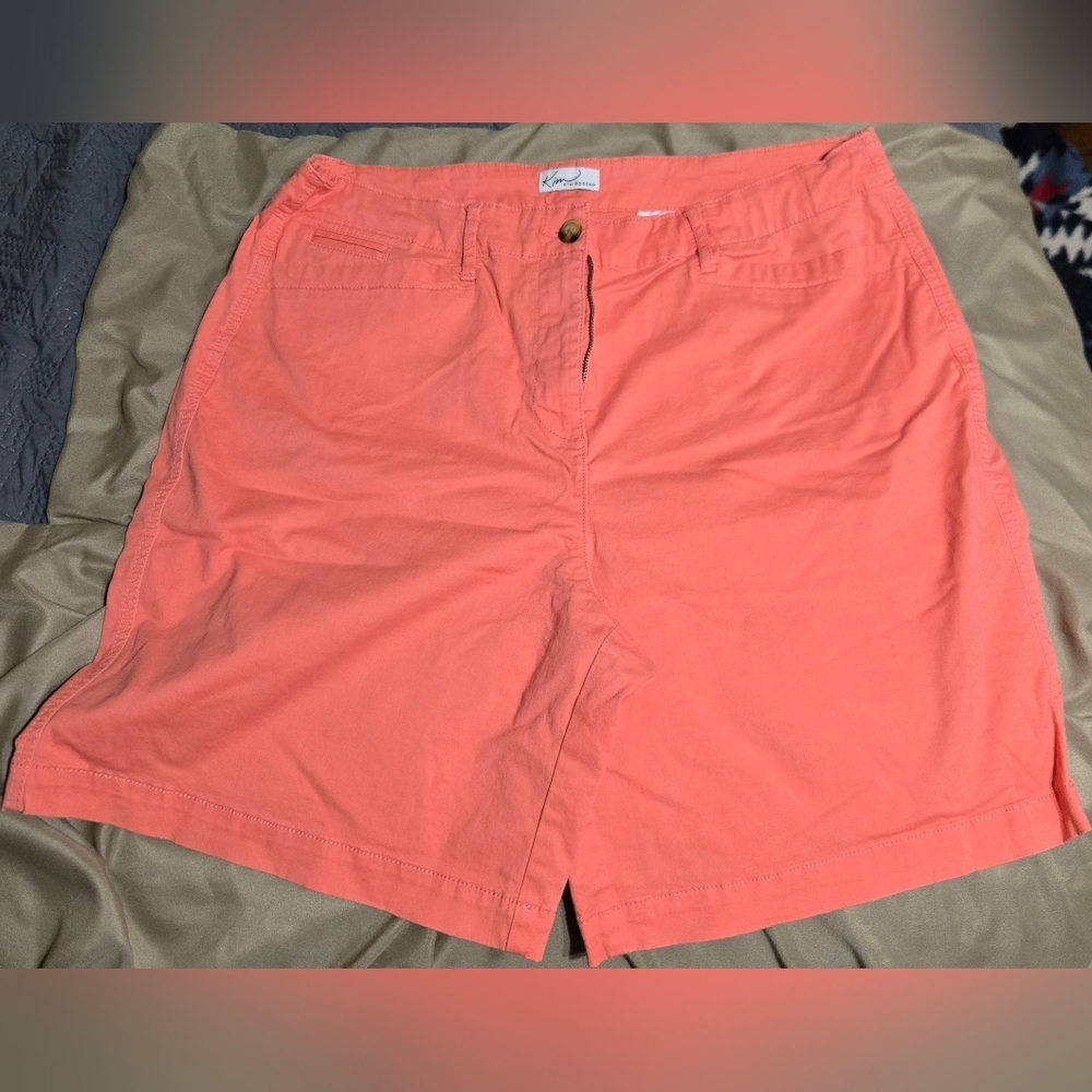 Kim Rogers Coral Bermuda Shorts